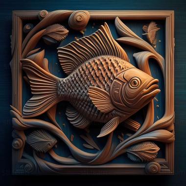 3D модель Солнечная тетра-рыба (STL)